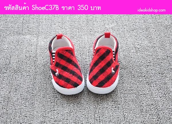 ผ้าใบสวม Abercombie ลายสก๊อต สีแดง