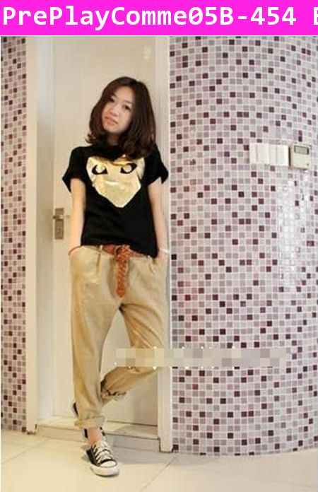 [Pre] เสื้อยืดแขนสั้นสีดำ Play Comme สีทอง