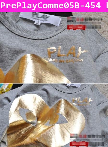 [Pre] เสื้อยืดแขนสั้นสีดำ Play Comme สีทอง