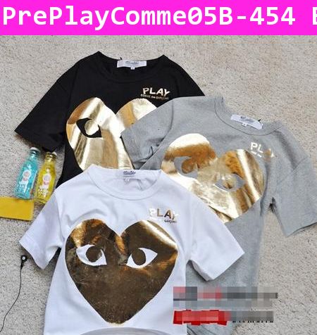 [Pre] เสื้อยืดแขนสั้นสีดำ Play Comme สีทอง