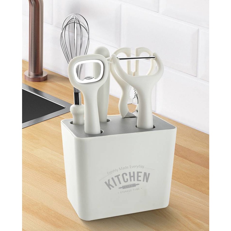 เซต Kitchen gadget food tool สีขาว เซต 5 ชิ้น ปลอดสารพิษ ทนความร้อน ทนทาน ปลอดภัย
