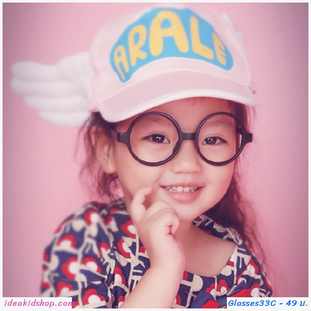 กรอบแว่นตาเด็กเนิร์ด สีชมพู