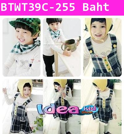 เสื้อแขนยาวลายเส้นแก้วและเหยือกน้ำ สีขาว