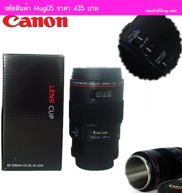 แก้วเลนส์สแตนเลส Canon Macro รุ่น EF 100mm f2.8L