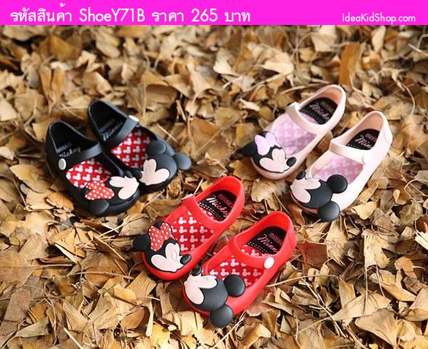 รองเท้าเด็ก Minnie สไตล์ Mini Melissa สีดำ
