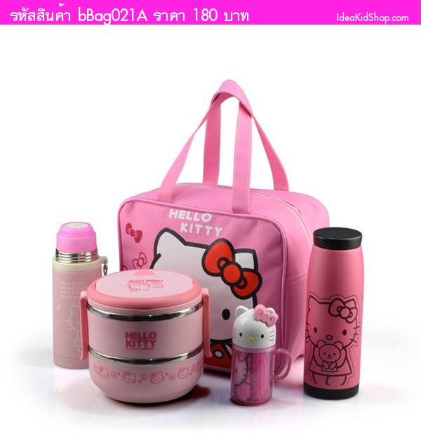 กระเป๋าถือ Lunch bag Hello Kitty ลายจุด