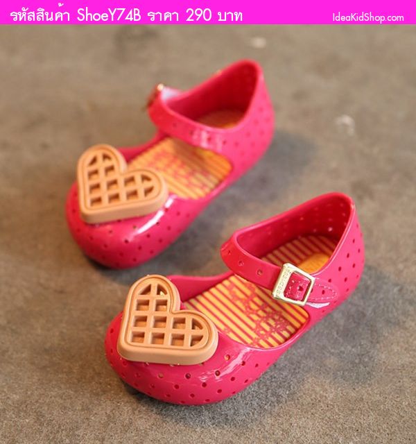 รองเท้าเด็ก หัวใจใหญ่ สไตล์ Mini Melissa สีชมพู