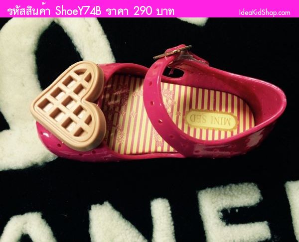 รองเท้าเด็ก หัวใจใหญ่ สไตล์ Mini Melissa สีชมพู