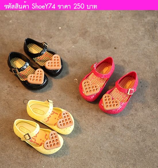 รองเท้าเด็ก หัวใจใหญ่ สไตล์ Mini Melissa สีชมพู