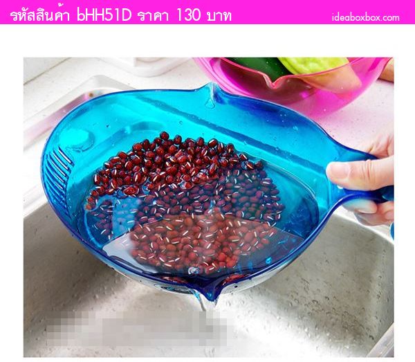 ภาชนะล้างของในครัวเรือน แบบใส สีฟ้า(ได้ 2 ชิ้น)