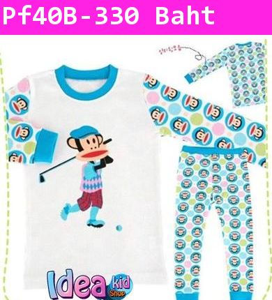 ชุดเสื้อกางเกง Paul Frank คุณลิงตีกอล์ฟ สีฟ้า