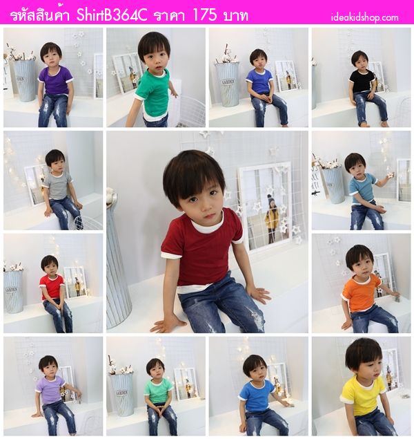 เสื้อยืดแฟชั่นหนูน้อยจิมมี่ สีเหลืองคัสตาร์ด