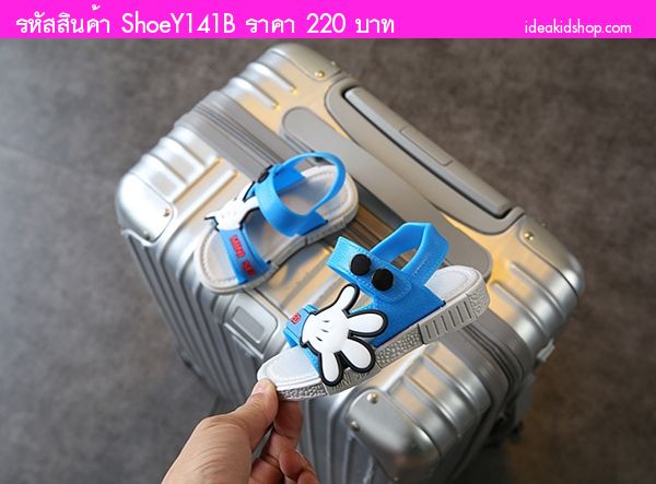 รองเท้ารัดส้น Scholl Mickey MINI SED สีเทาน้ำเงิน