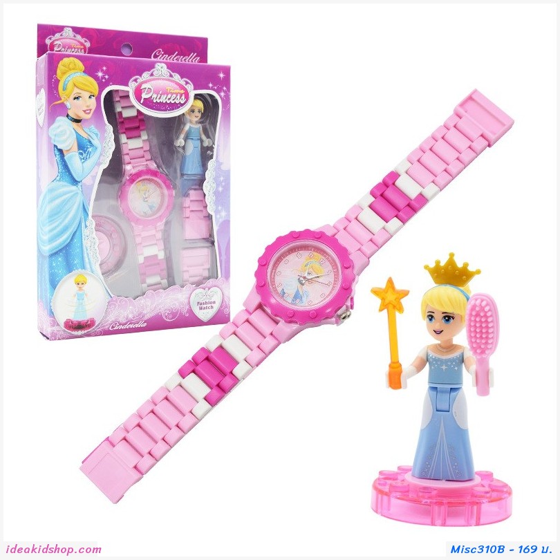 นาฬิกาเลโก้ตัวการ์ตูน ลาย Frozen Anna