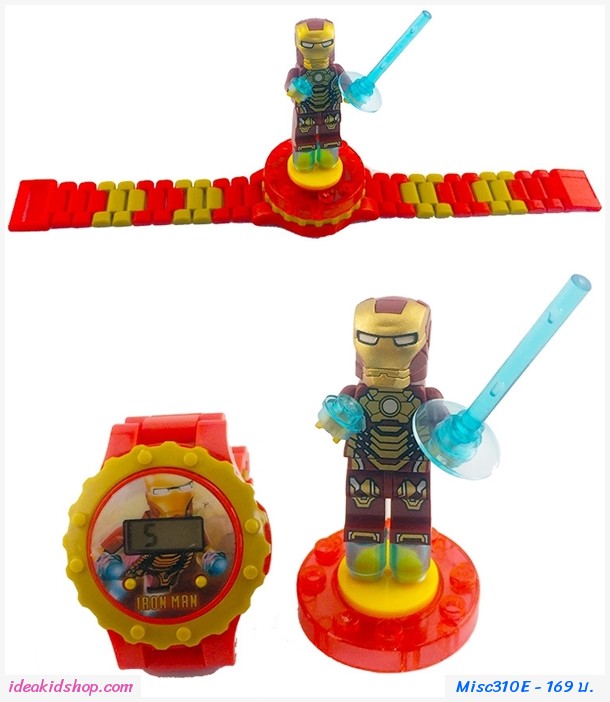 นาฬิกาเลโก้ตัวการ์ตูน ลาย Iron Man