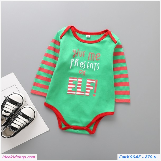บอดี้สูทเด็ก Xmas หนูน้อยซานต้า ELF