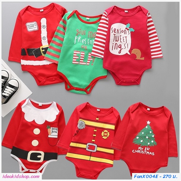บอดี้สูทเด็ก Xmas หนูน้อยซานต้า ELF