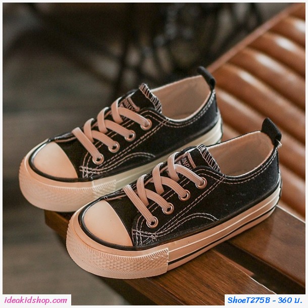 รองเท้าผ้าใบหุ้มส้นสไตล์ Converse JP Star สีดำ