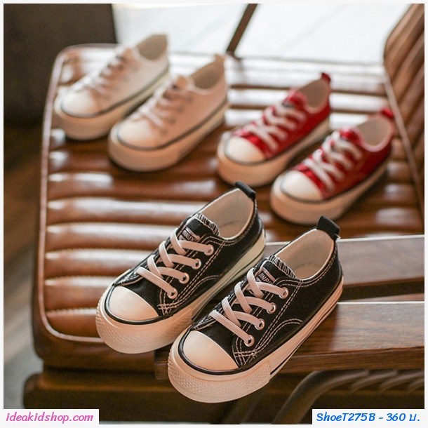 รองเท้าผ้าใบหุ้มส้นสไตล์ Converse JP Star สีดำ