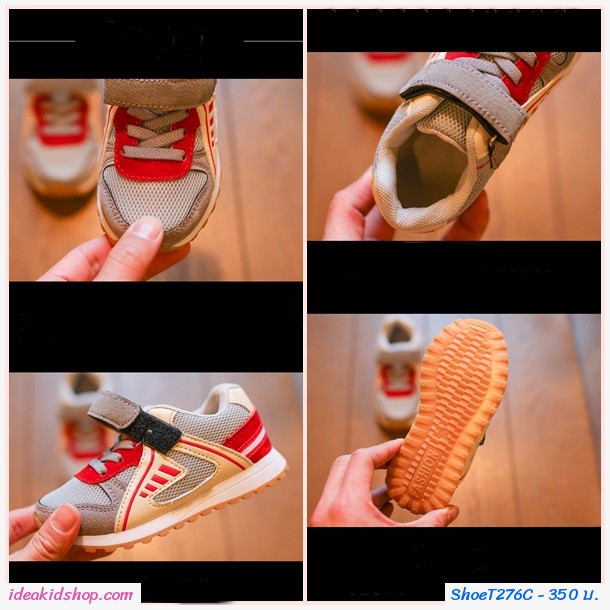 รองเท้าผ้าใบสปอร์ต สีชมพู
