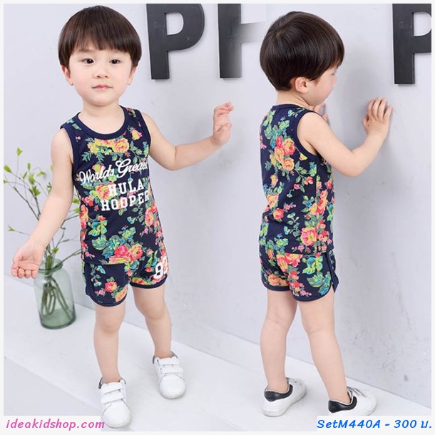 ชุดเสื้อกางเกงลายดอก Summer Flower