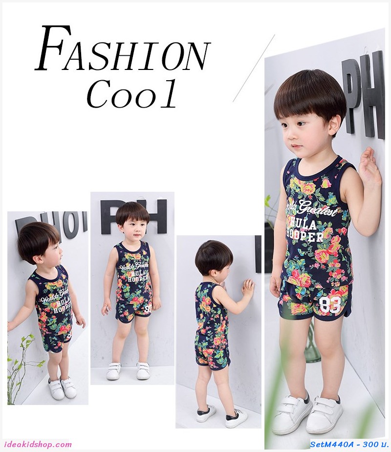 ชุดเสื้อกางเกงลายดอก Summer Flower