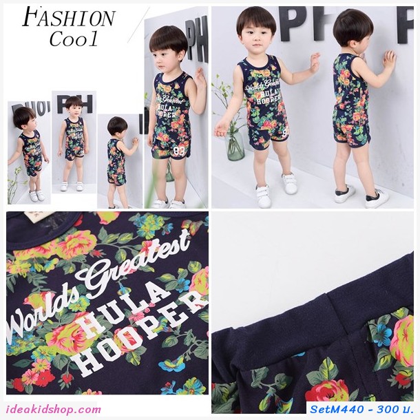 ชุดเสื้อกางเกงลายดอก Summer Flower