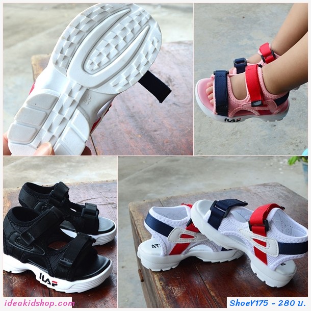 รองเท้ารัดส้น สไตล์ Fila Sandals Roman สีดำ