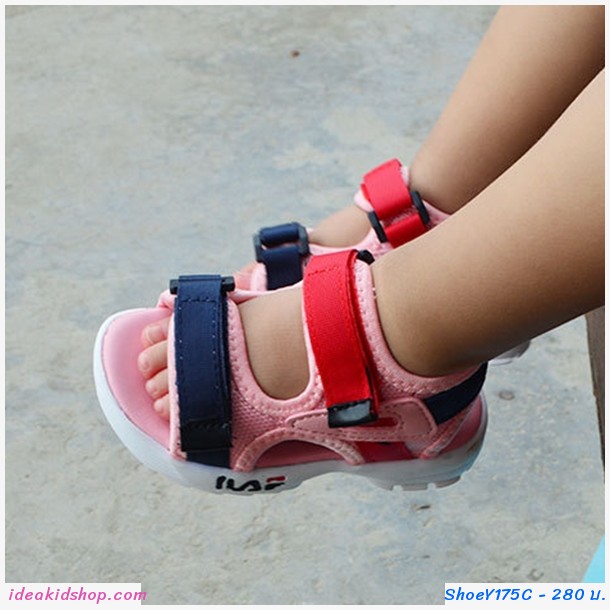 รองเท้ารัดส้น สไตล์ Fila Sandals Roman สีชมพู