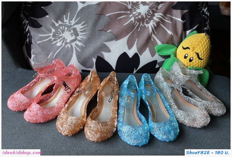 รองเท้า Frozen Cinderella princess รังนก สีชมพู
