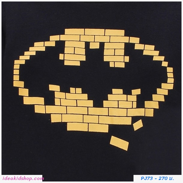 ชุดเสื้อกางเกงแขนจั๊ม Batman Hero สีดำเหลือง