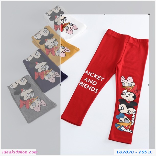เลกกิ้งขายาว MICKEY AND FRIENDS สีแดง