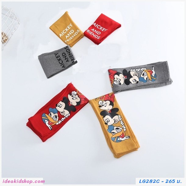 เลกกิ้งขายาว MICKEY AND FRIENDS สีแดง