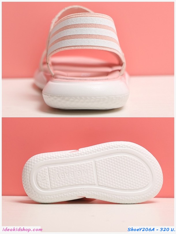 รองเท้ารัดส้นแต่งแถบ สไตล์ Sport สีดำ