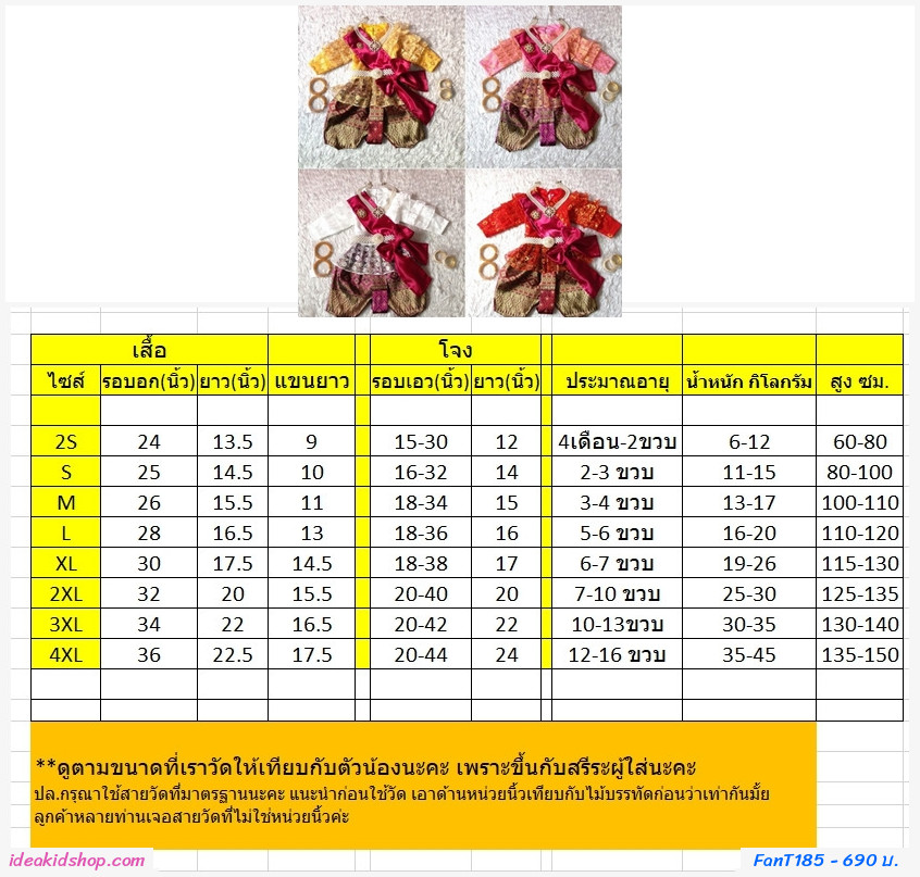 ชุดไทยแม่พลอยลูกไม้แขนยาว ร.5 โจงลายไทย สีทอง