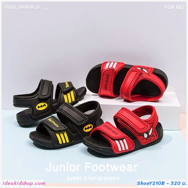 รองเท้ารัดส้น soft-soled beach shoes ลาย Spiderman