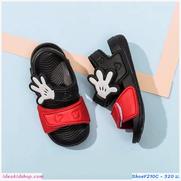 รองเท้ารัดส้น soft-soled beach shoes ลาย Mickey