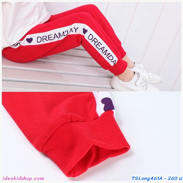 กางเกงวอร์มแฟชั่น DREAMDAY สีดำ