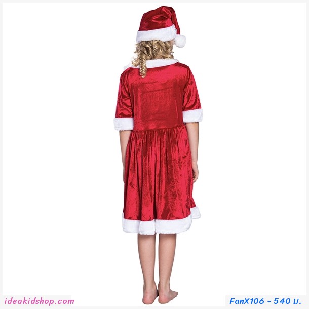 เดรสแซนตี้และหมวก Xmas สีแดง