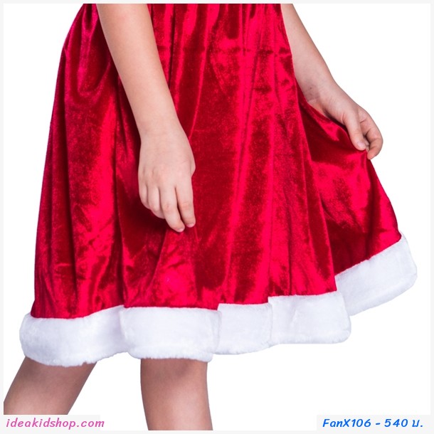 เดรสแซนตี้และหมวก Xmas สีแดง