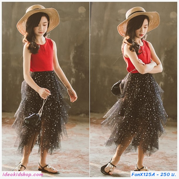 เสื้อกล้ามแฟชั่นเด็ก สีแดง