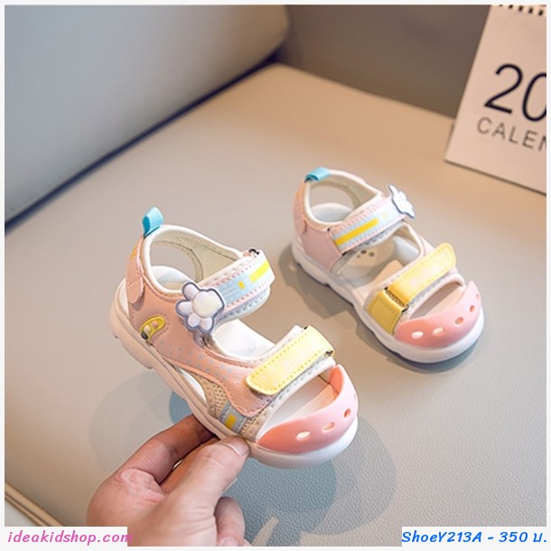 รองเท้ารัดส้น soft sole beach shoes สีชมพู