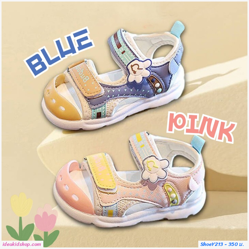 รองเท้ารัดส้น soft sole beach shoes สีชมพู