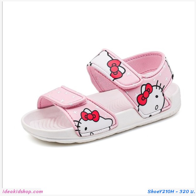 รองเท้ารัดส้น soft beach ลาย Kitty สีชมพูอ่อน H