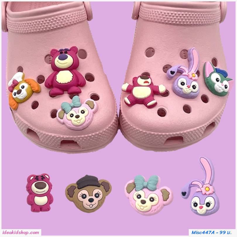 จิ๊บบิท ตัวการ์ตูนติดรองเท้าแฟชั่นเด็กสไตล์ Croc Native เซต 4 ตัว แบบ A