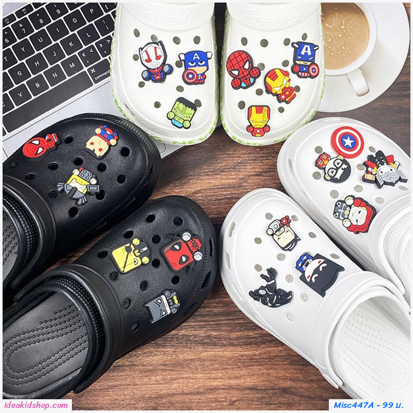 จิ๊บบิท ตัวการ์ตูนติดรองเท้าแฟชั่นเด็กสไตล์ Croc Native เซต 4 ตัว แบบ A