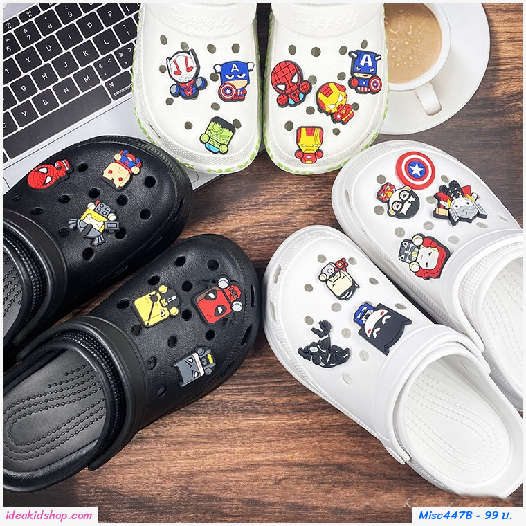 จิ๊บบิท ตัวการ์ตูนติดรองเท้าแฟชั่นเด็กสไตล์ Croc Native (เซต 4 ตัว) แบบ B