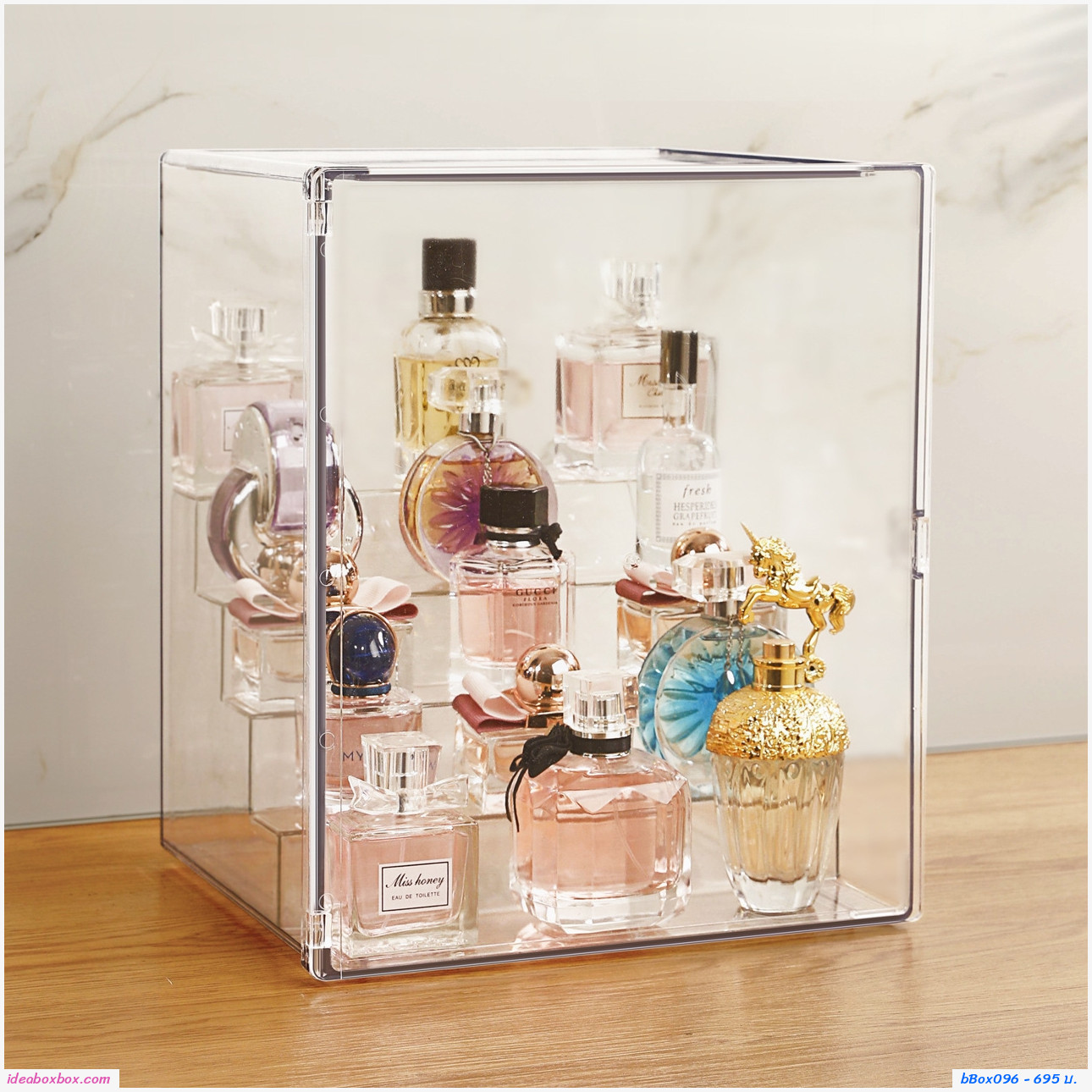 กล่องเก็บน้ำหอม ตู้โชว์ผลิตภัณฑ์  Perfume box display