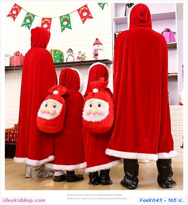 พรีออเดอร์ ถุงของขวัญคริสมาสต์ Xmas Santa Claus สีแดง