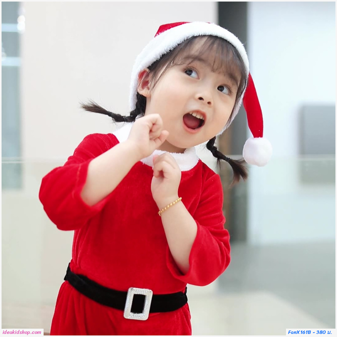 ชุดซานต้า ขาม้า Xmas เซต 3 ชิ้น สีเขียว